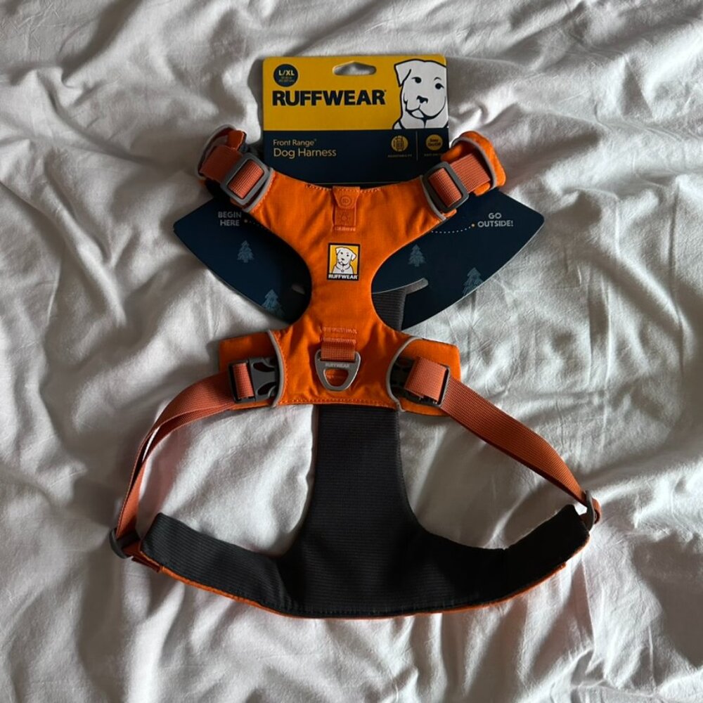 Front Range® Dog Harness Orange L/XL Padded, Everyday Adventure
